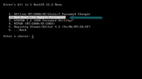 Hiren's Boot V: Dos Programs (Password and Registry Tools)