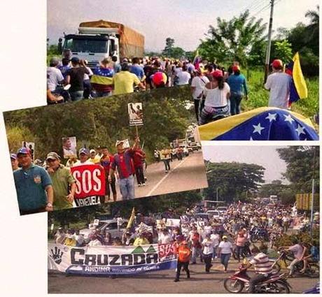 Cruzada Andina marcha hacia San Cristóbal Táchira