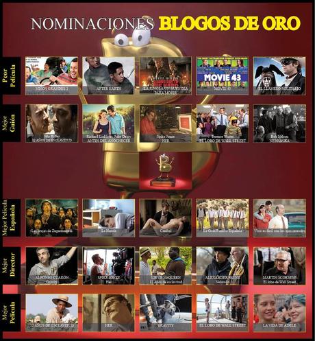 Carteles oficiales Nominados BLOGOS DE ORO 2014