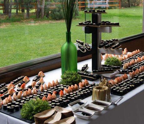 mesa de sushi para bodas eventos catetring