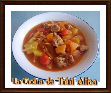 FIDEOS CON SOJA Y VERDURAS