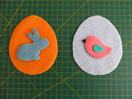 Tutorial de Pascua: huevos de fieltro bordados / Easter tutorial: embroidered felt eggs