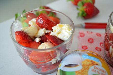 Fresas maceradas en Vinagre de Módena con Mascarpone