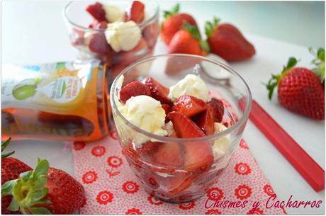 Fresas maceradas en Vinagre de Módena con Mascarpone