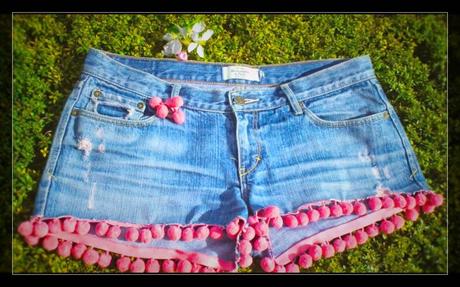 DIY shorts con pompones :-)