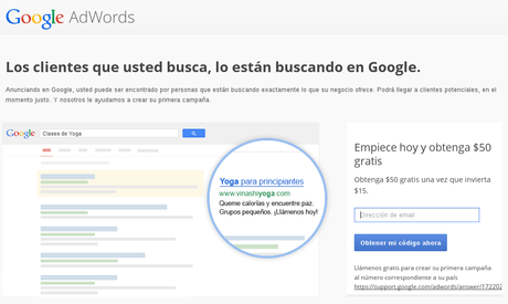 Como obtener cupónes o códigos de descuento de Google Adwords