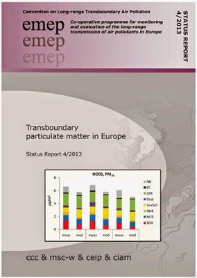 EMEP: Contaminación transfronteriza por partículas en Europa (Informe 2013)