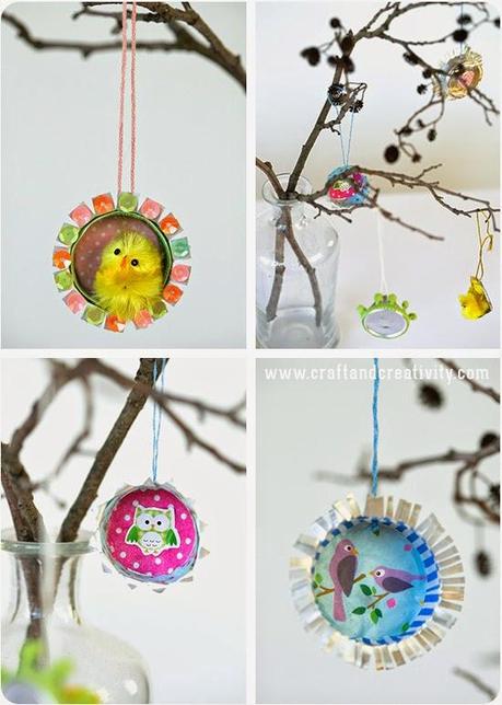 DIY.....RECICLAR TAZAS DE VELITAS PARA DECORAR EN PASCUA