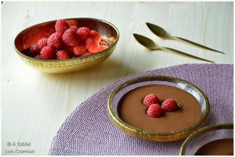 Mousse de Chocolate a la Pimienta con Frambuesas