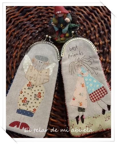 MONEDEROS CON DISEÑOS DE ANNI DOWNS segunda parte.