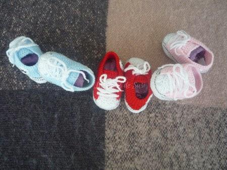 Patucos. Versión azul. Patucos. Versión azul.