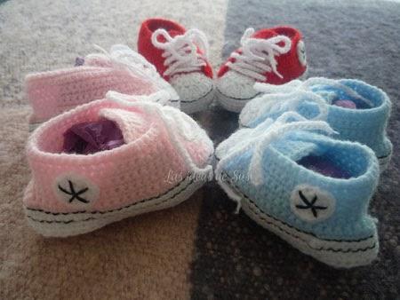 Patucos. Versión azul. Patucos. Versión azul.