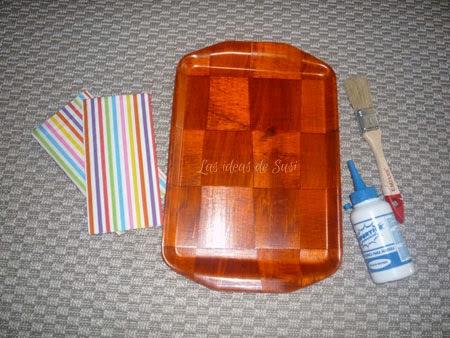 Bandeja con decoupage