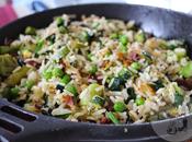 Arroz salteado verde