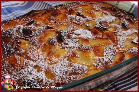 PASTEL DE MANZANA Y PERA Y BLOGUERA DEL DÍA