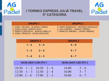 I Torneo Express Juliá Travel - Cuadro 5ª categoria