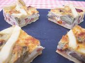 Quiche alcachofas bacon