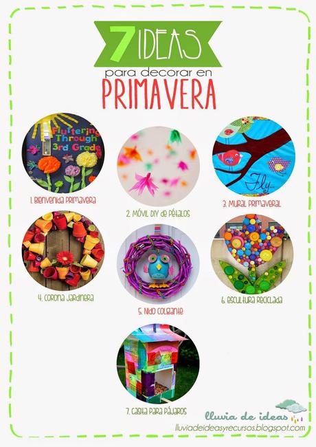 Recursos:  Ideas, 7 básicos para decorar el aula en primavera