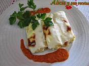 Canelones rellenos brandada bacalao