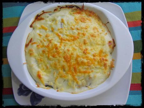 CAPONATA SICILIANA Y GRATINADO DE BERENJENAS CON SALMÓN Y SURIMIRI