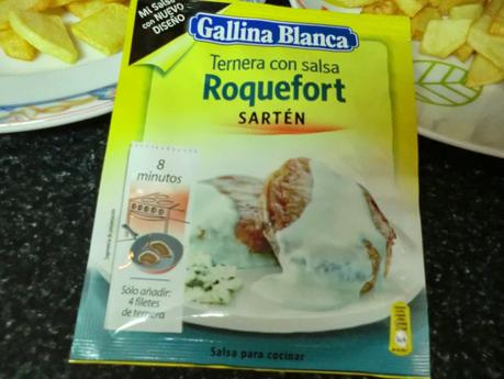 Filetes de lomo con salsa roquefort, receta rápida