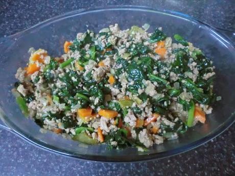 Pastelón de carne y espinacas