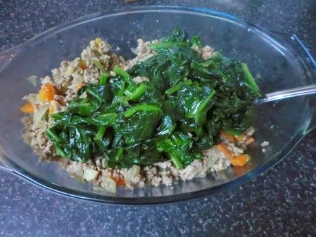 Pastelón de carne y espinacas