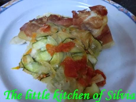 Filetes de merluza con jamón al horno