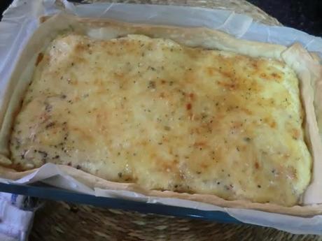 Quiche de beicon con parmesano