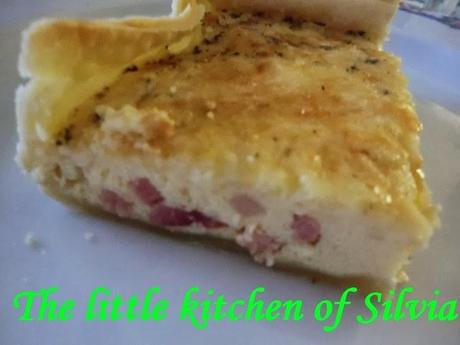 Quiche de beicon con parmesano