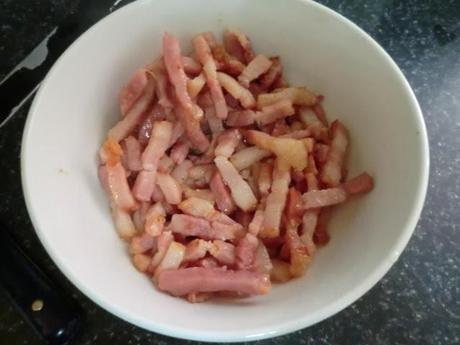 Quiche de beicon con parmesano