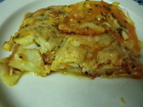 Pescada en salsa de zanahoria