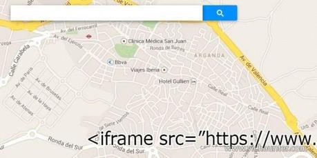 how to Insert iframe new google maps