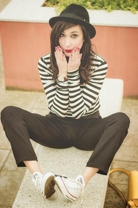 Mime Wearing Stripes