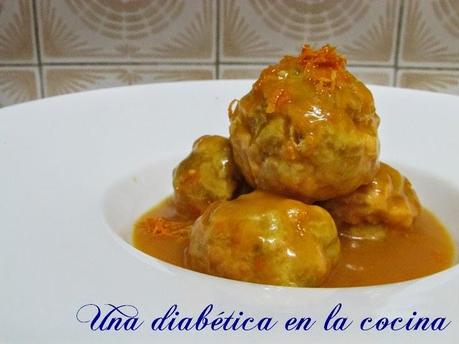 Albóndigas de frutos del mar, cítricos y curry