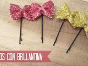 DIY: horquillas lacitos brillantina.