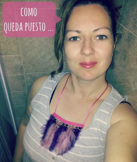 DIY : Como hacer un maxi collar con plumas y cadena (Patrón gratis)