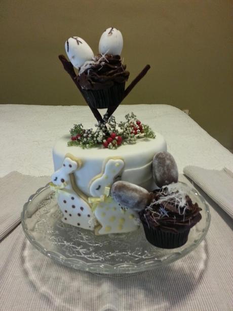 Pastel y huevos de Pasqua