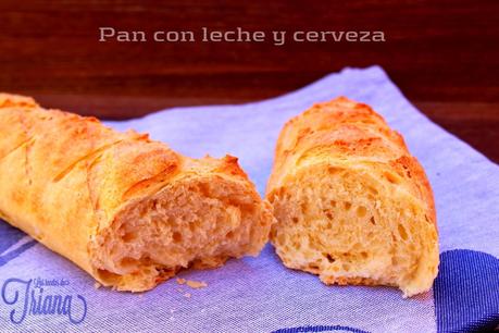 Barras de pan con leche y cerveza