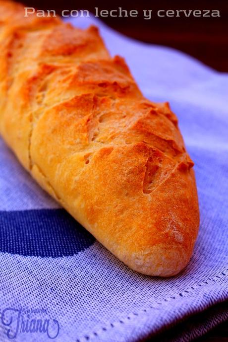 Barras de pan con leche y cerveza