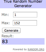 Sorteo: Lista definitiva + Ganadores