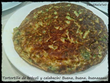 Tortilla de brócoli y calabacín! Buena, buena, buenaaaaa!