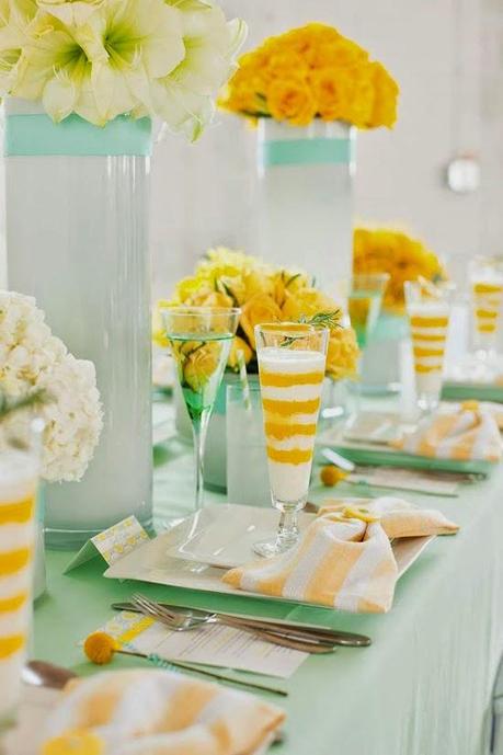 Inspiración en menta y amarillo