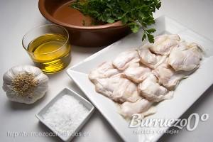 Ingredientes: bacalao, ajo y aceite de oliva.