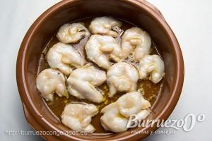 Cazuela de cocochas de bacalao