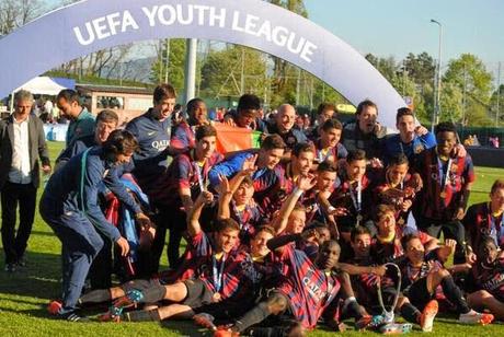 El Barcelona Juvenil campeón de Europa tras superar al Benfica en la Final (3-0)