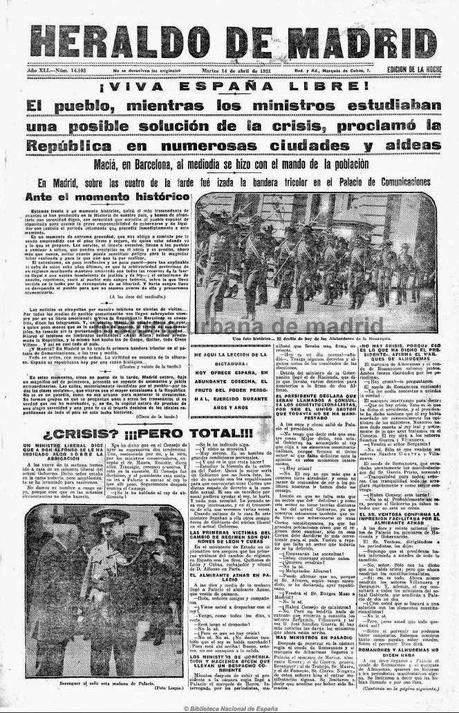 Recuerdos de papel. Madrid, 14 de abril de 1931