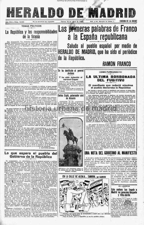 Recuerdos de papel. Madrid, 14 de abril de 1931