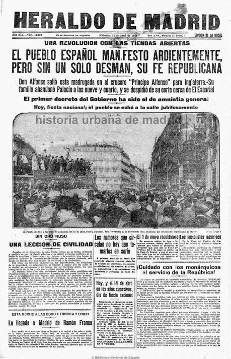 Recuerdos de papel. Madrid, 14 de abril de 1931