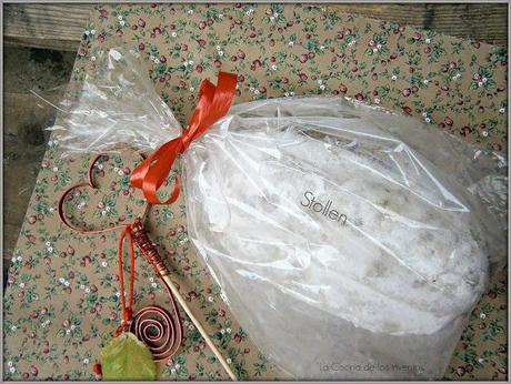 Stollen con frutas y centro de Mazapán